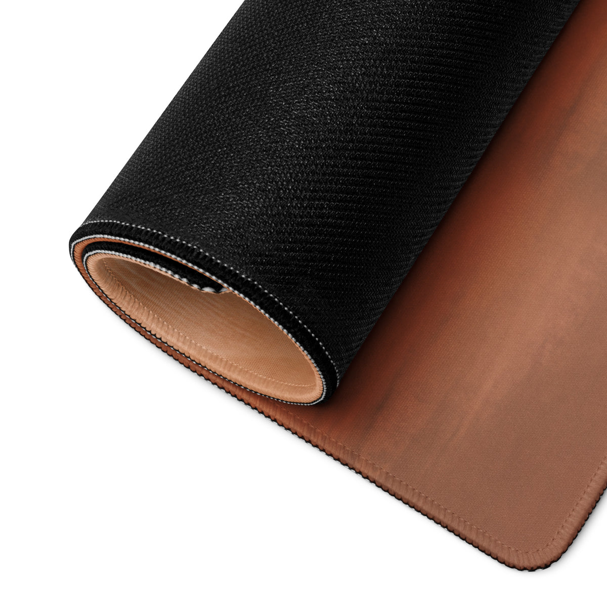 Black and tan leather dodge viper acr inspired gts blue stripe desk pad with textured outer surface and smooth inner lining