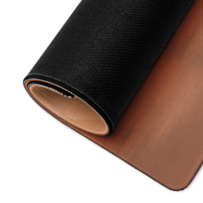 Black and tan leather dodge viper acr inspired gts blue stripe desk pad with textured outer surface and smooth inner lining