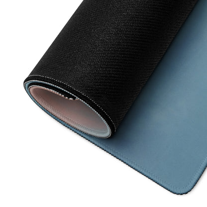 Mv agusta superveloce inspired extended desk mat with black and blue gradient textured outer surface and smooth lining