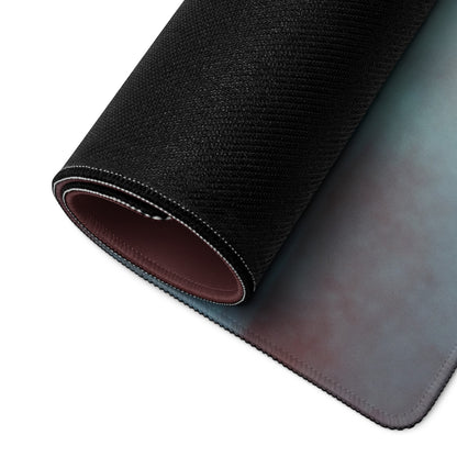 Black textured kawasaki ninja h2 inspired extra large desk pad with gray and maroon gradient underside for gamers