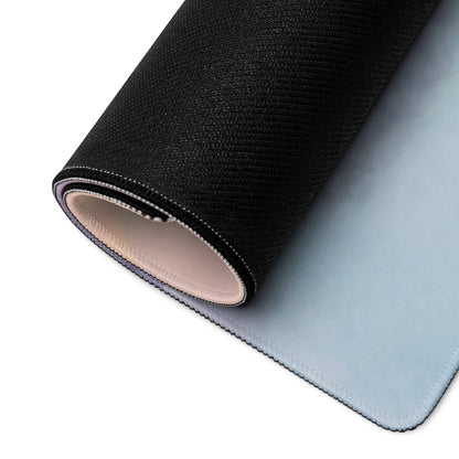 Bmw r ninert inspired large mouse pad with black textured outer layer and light blue smooth stitched edges interior
