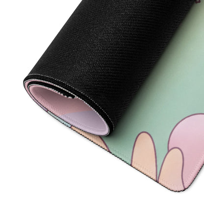 Pastel Cute Bunny Clouds Mouse Pad