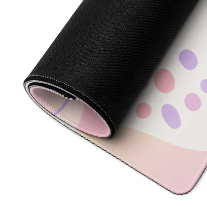 Pastel Rainbow Kitty Themed Gaming Mouse Pad