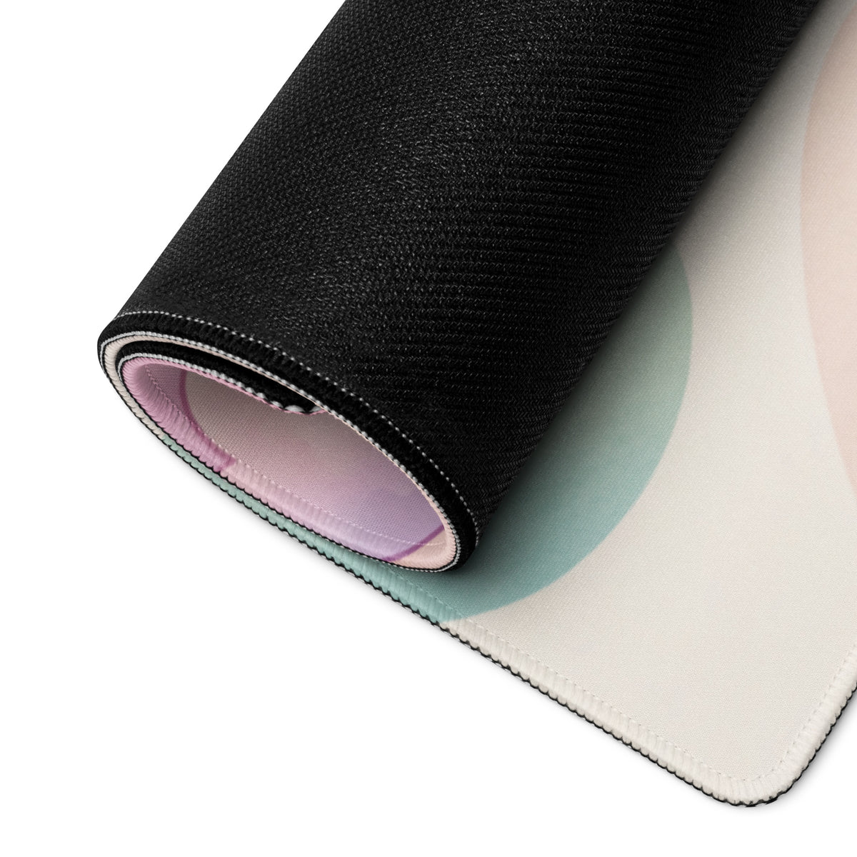 Pastel Cute Dream World Gaming Mouse Pad With Moon Bunny Cats