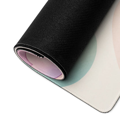 Pastel Cute Dream World Gaming Mouse Pad With Moon Bunny Cats