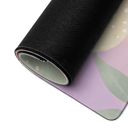 Pastel Floral Cute Gaming Mouse Pad With Bees
