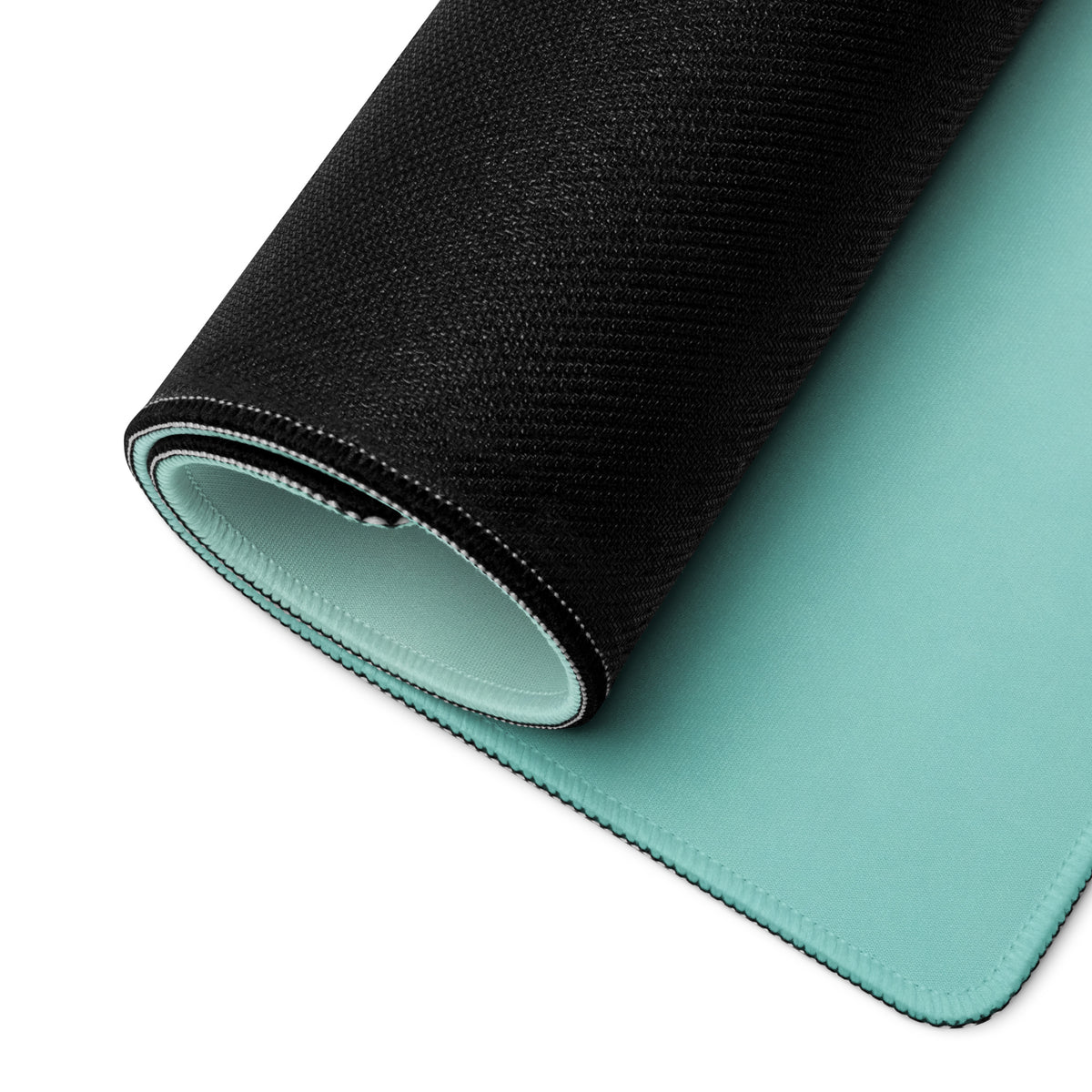 Pastel Teal Large Gaming Mouse Pad With Cute Cloud Moon Design