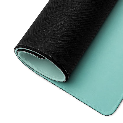 Pastel Teal Large Gaming Mouse Pad With Cute Cloud Moon Design
