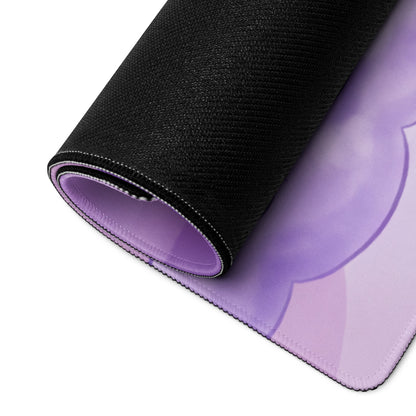 Pastel Kitty Meadows Gaming Mouse Pad Cute Purple Pink