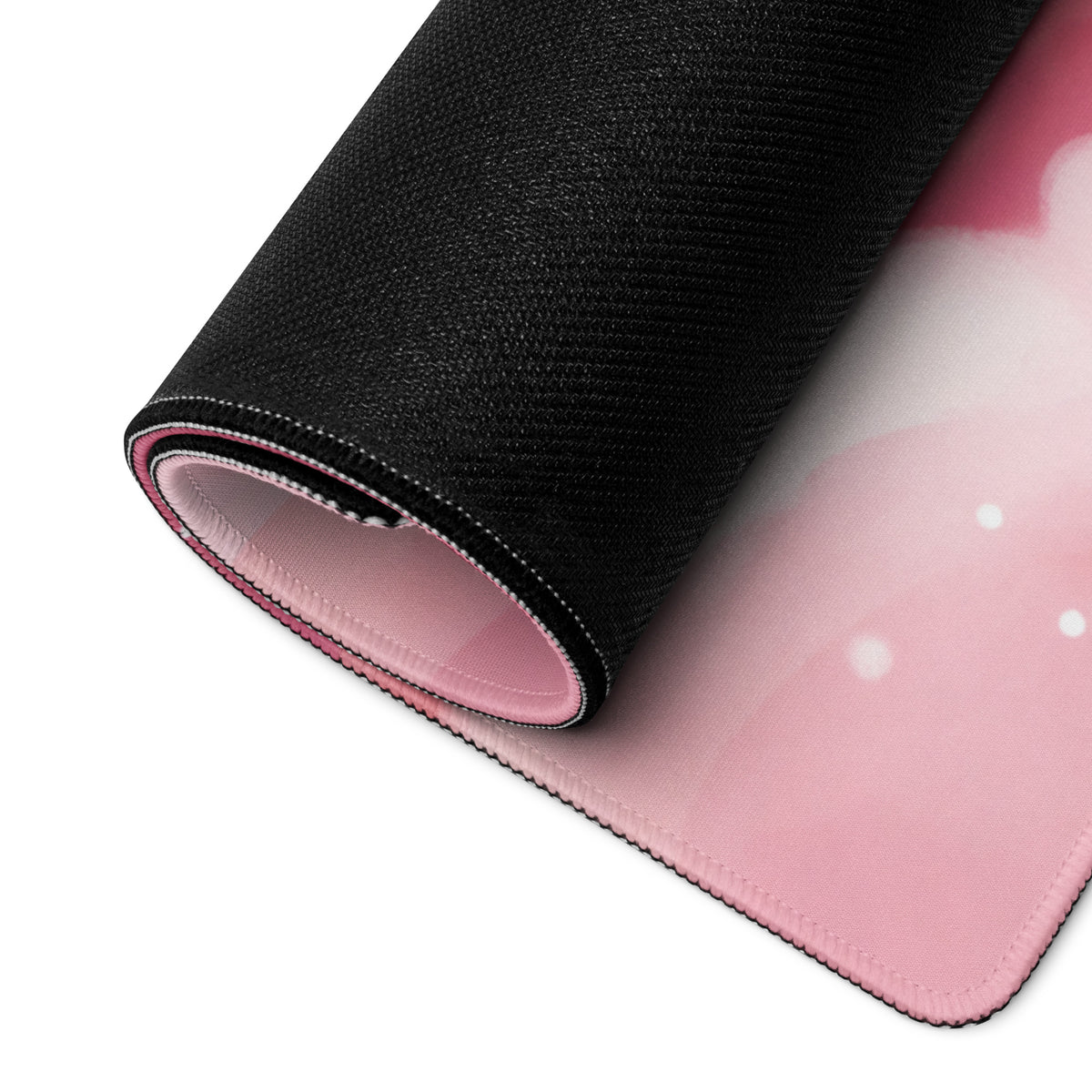 Pink Gaming Mouse Pad Cute Bunny Clouds