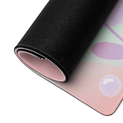 Pastel Girly Cute Cat And Cloud Mouse Pad