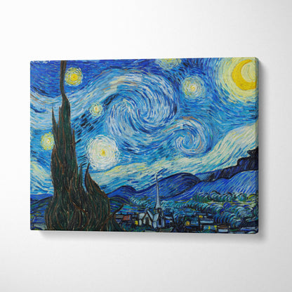 Canvas print of Vincent van Gogh Starry Night with swirling blues