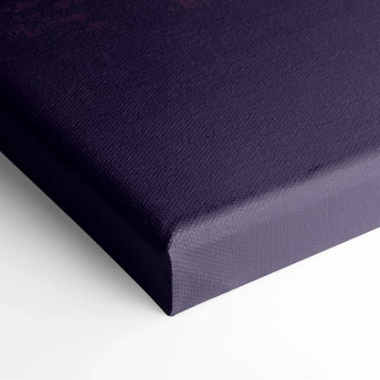 Deep navy textured canvas print of minimal vector deer sunset landscape