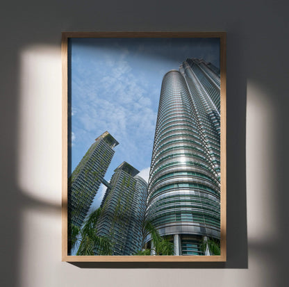 Modern Building Landscape Art Poster Print | Vertical - Throttle Designs