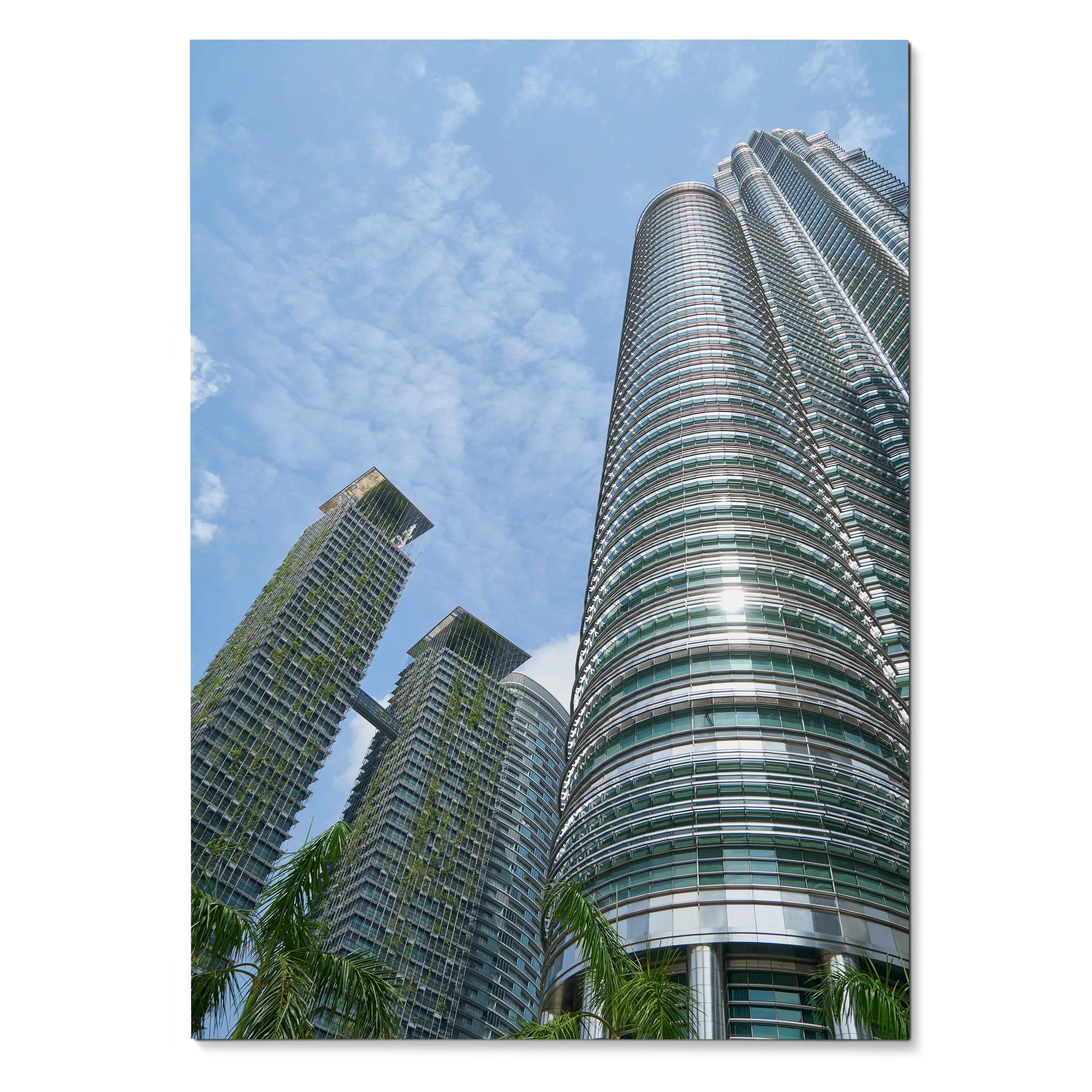 Modern Building Landscape Art Poster Print | Vertical - Throttle Designs