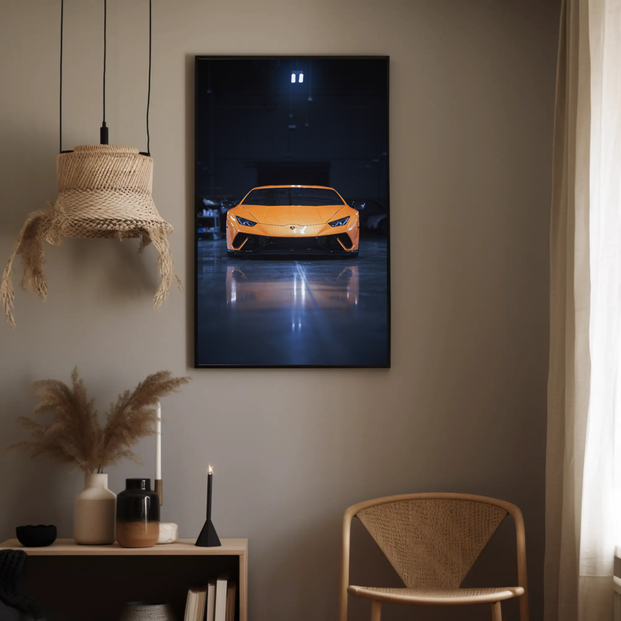 Lamborghini Huracan Automotive Car Poster #001 - Throttle Designs