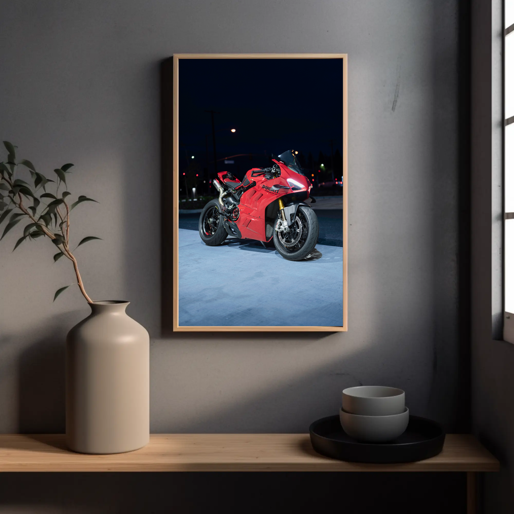 Ducati Panigale V4S Motorcycle Sportbike Poster #001 - Throttle Designs