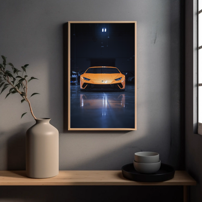 Lamborghini Huracan Automotive Car Poster #001 - Throttle Designs