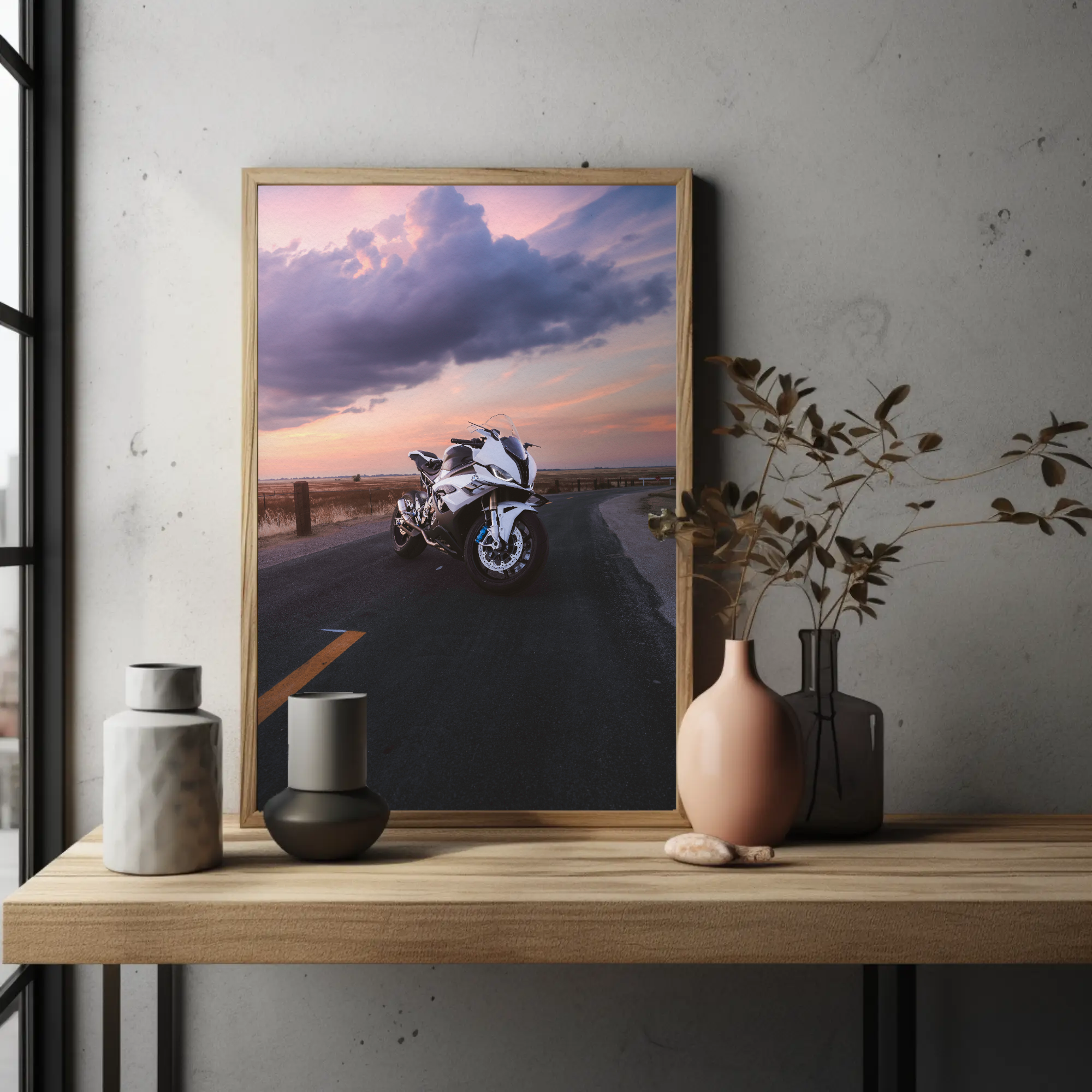 BMW S1000RR Motorcycle Poster #001 - Throttle Designs