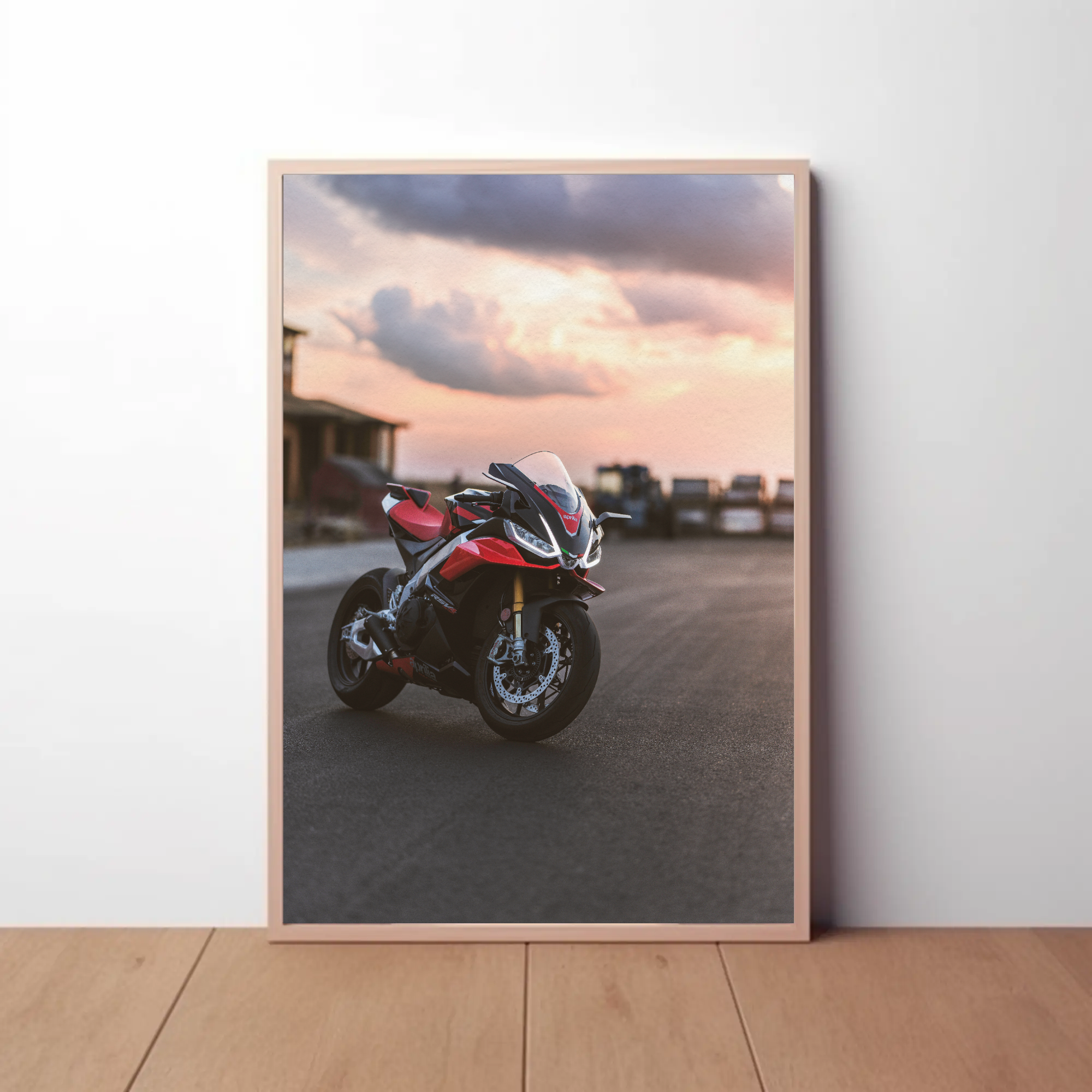 Aprilia RSV4 1100 Factory Motorcycle Poster #001 - Throttle Designs