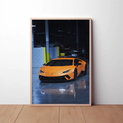 Lamborghini Huracan Automotive Car Poster #021 - Throttle Designs