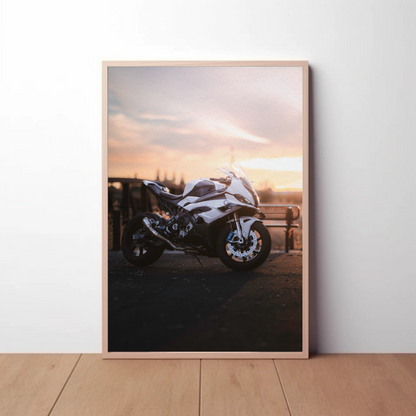 BMW S1000RR Motorcycle Poster #004 - Throttle Designs