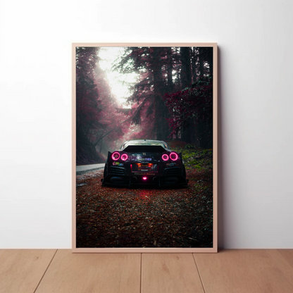 Nissan GTR R35 Widebody Wall Art Poster #018 - Automotive Elegance - Throttle Designs