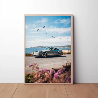 Porsche 911 Classic Car Art Print Poster #001 for Automotive Enthusiasts - Throttle Designs