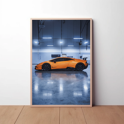 Lamborghini Huracan Automotive Car Poster #018 - Throttle Designs