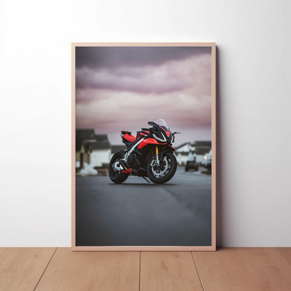 Aprilia RSV4 1100 Factory Motorcycle Poster #032 - Throttle Designs