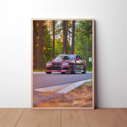 Toyota Chaser JDM Drift Car Automotive Car Poster #002 - Throttle Designs