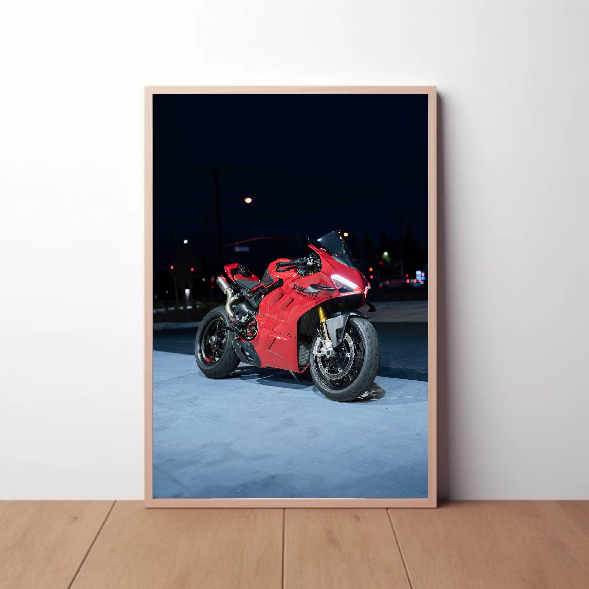 Ducati Panigale V4S Motorcycle Sportbike Poster #001 - Throttle Designs