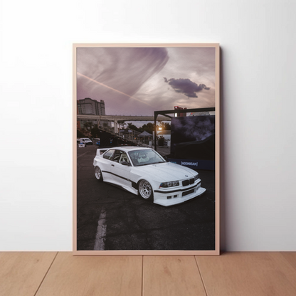 BMW E36 M3 Automotive Car Poster #004 - Throttle Designs