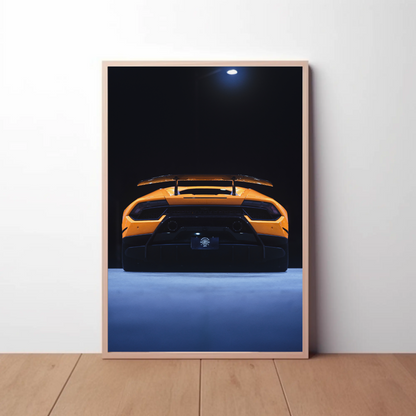 Lamborghini Huracan Automotive Car Poster #025 - Throttle Designs