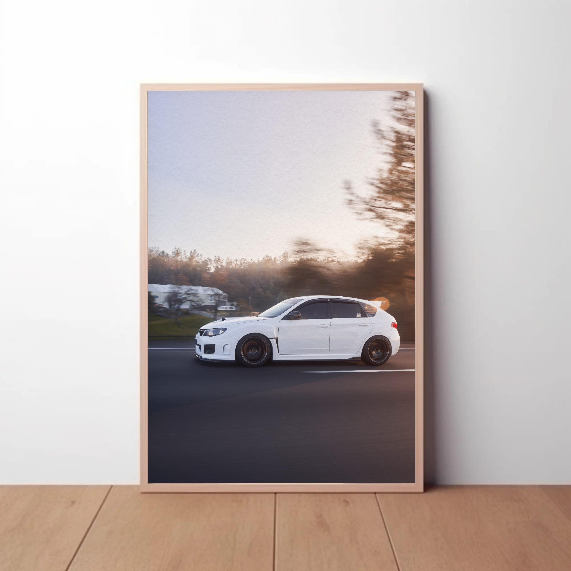 Subaru WRX STI Automotive Car Poster #001 - Throttle Designs