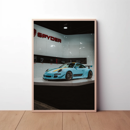 Porsche 911 Carrera 4 Automotive Car Poster #001 - Throttle Designs