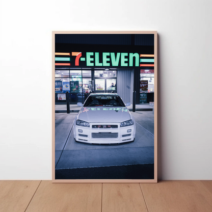 Nissan GTR R34 Skyline Automotive Car Poster #020 - Throttle Designs