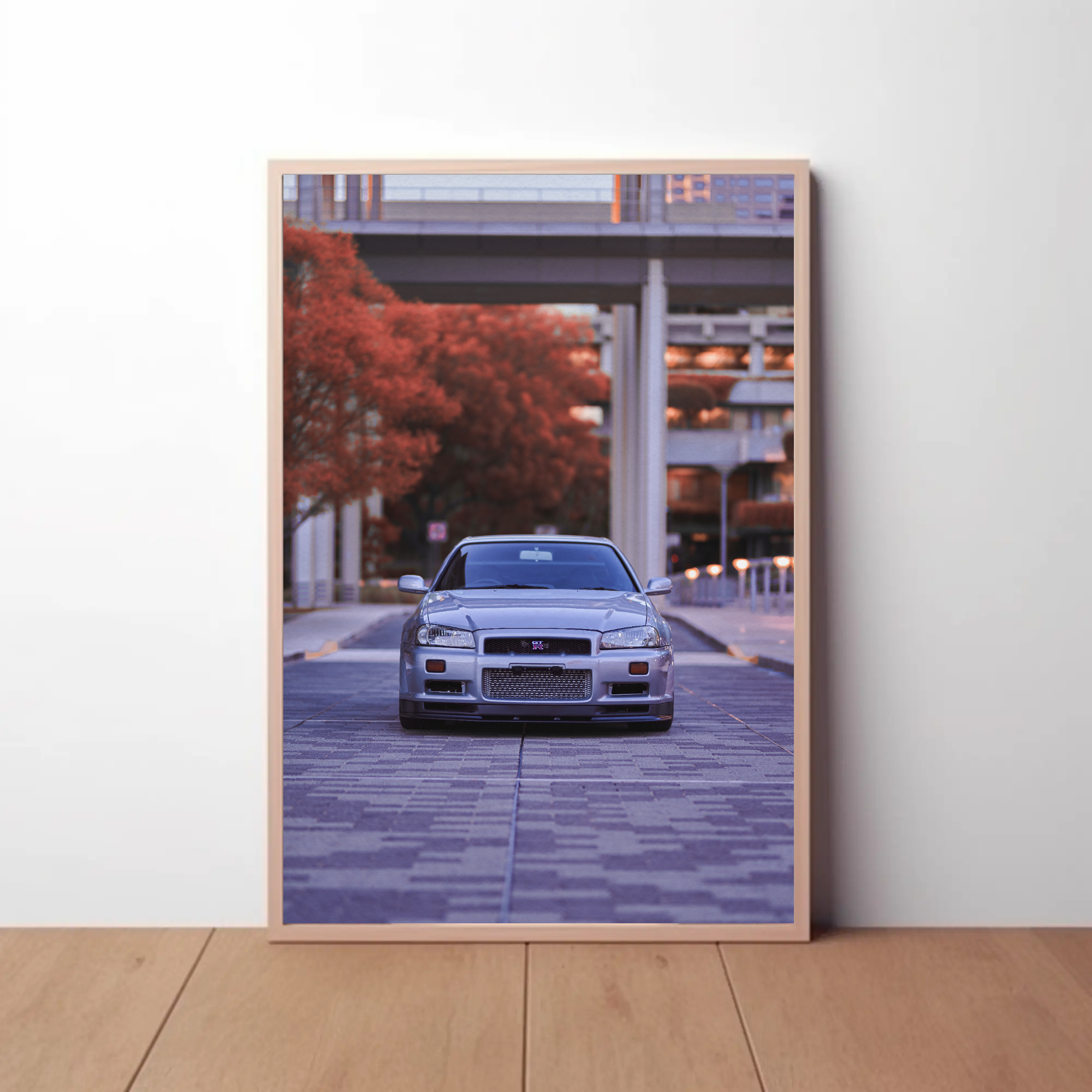 Nissan GTR R34 Skyline Automotive Car Poster #001 - Throttle Designs