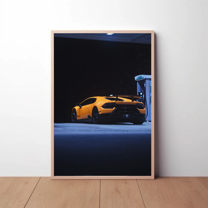 Lamborghini Huracan Automotive Car Poster #024 - Throttle Designs