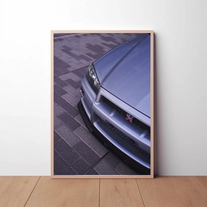 Nissan GTR R34 Skyline Automotive Car Poster #004 - Throttle Designs