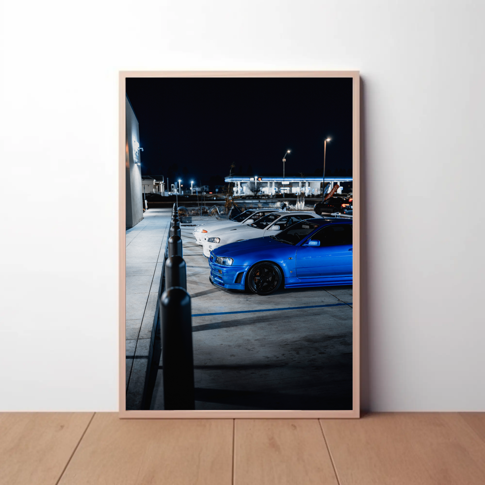 Nissan GTR R32 and R34 Skyline Automotive Car Poster #002 - Throttle Designs