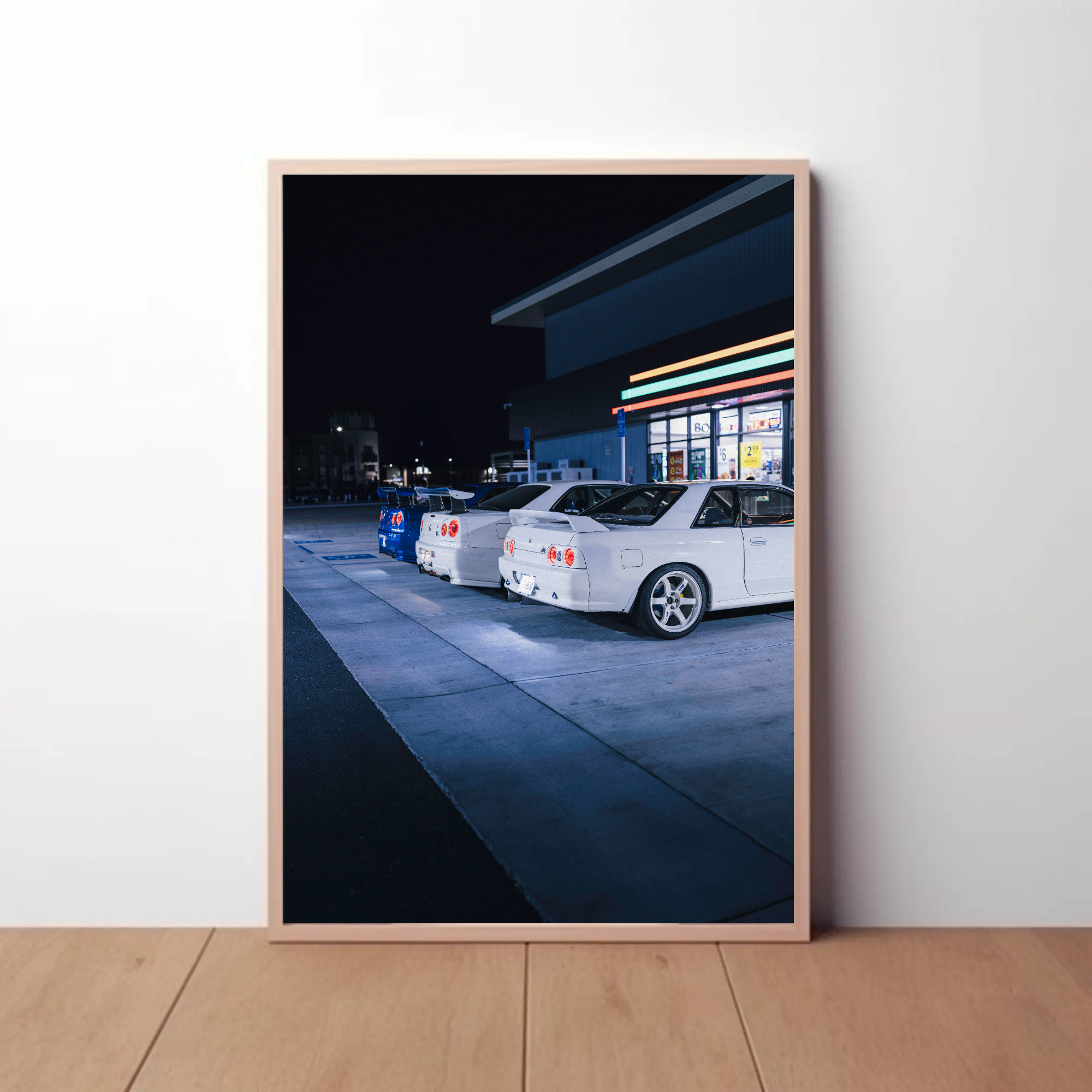 Nissan GTR R32 and R34 Skyline Automotive Car Poster #005 - Throttle Designs