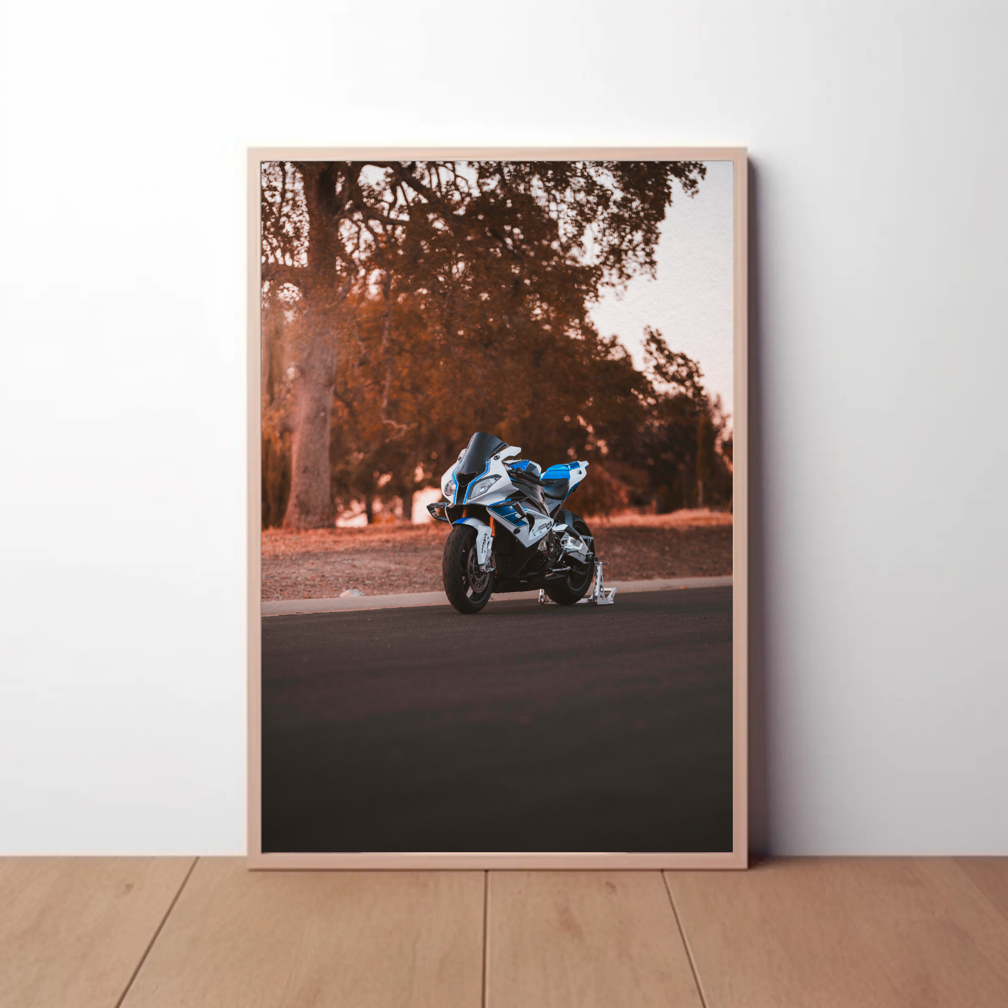 BMW S1000RR HP4 Motorcycle Poster #001 - Throttle Designs