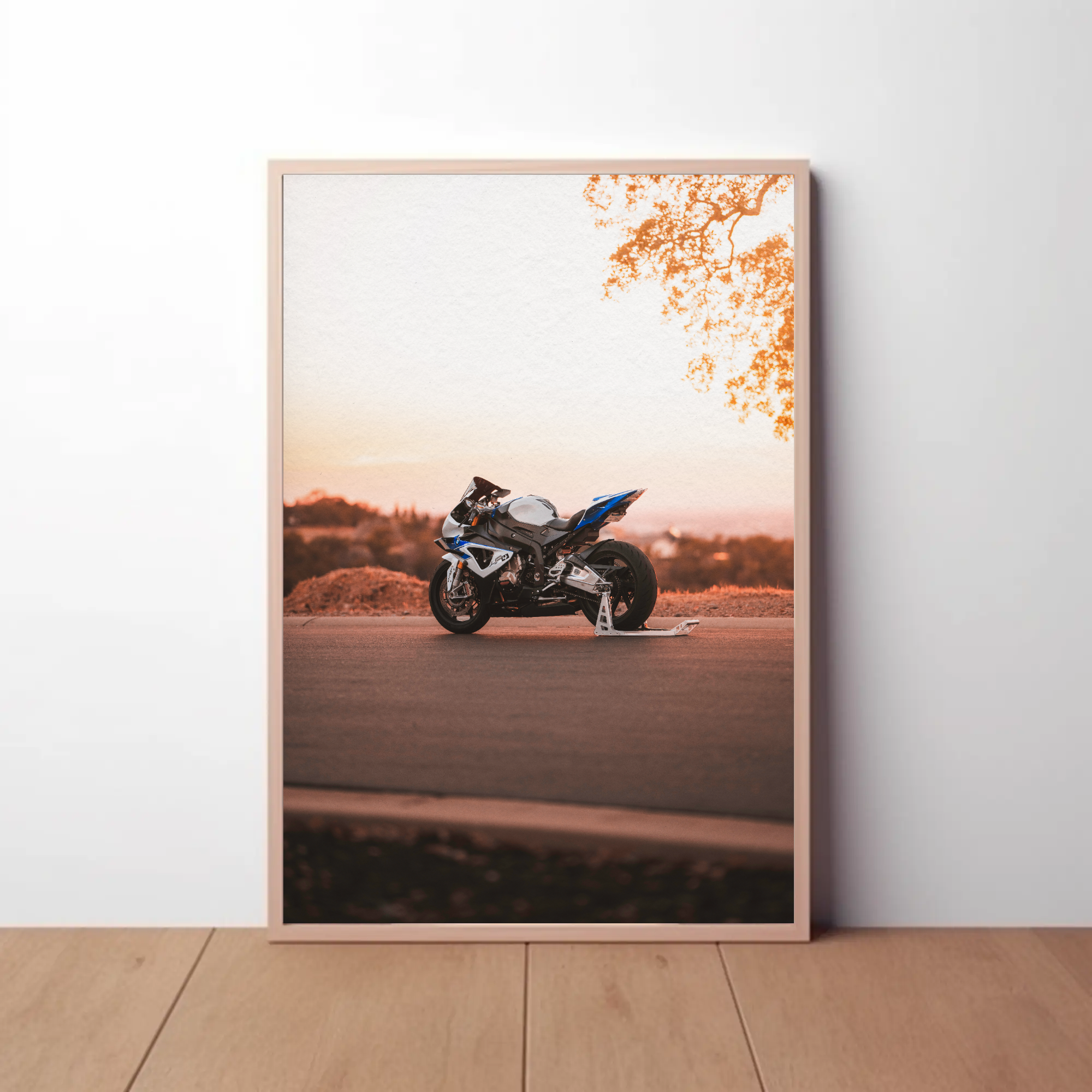 BMW S1000RR HP4 Motorcycle Poster #011 - Throttle Designs