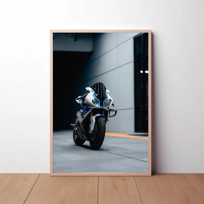 BMW S1000RR HP4 Motorcycle Poster #016 - Throttle Designs