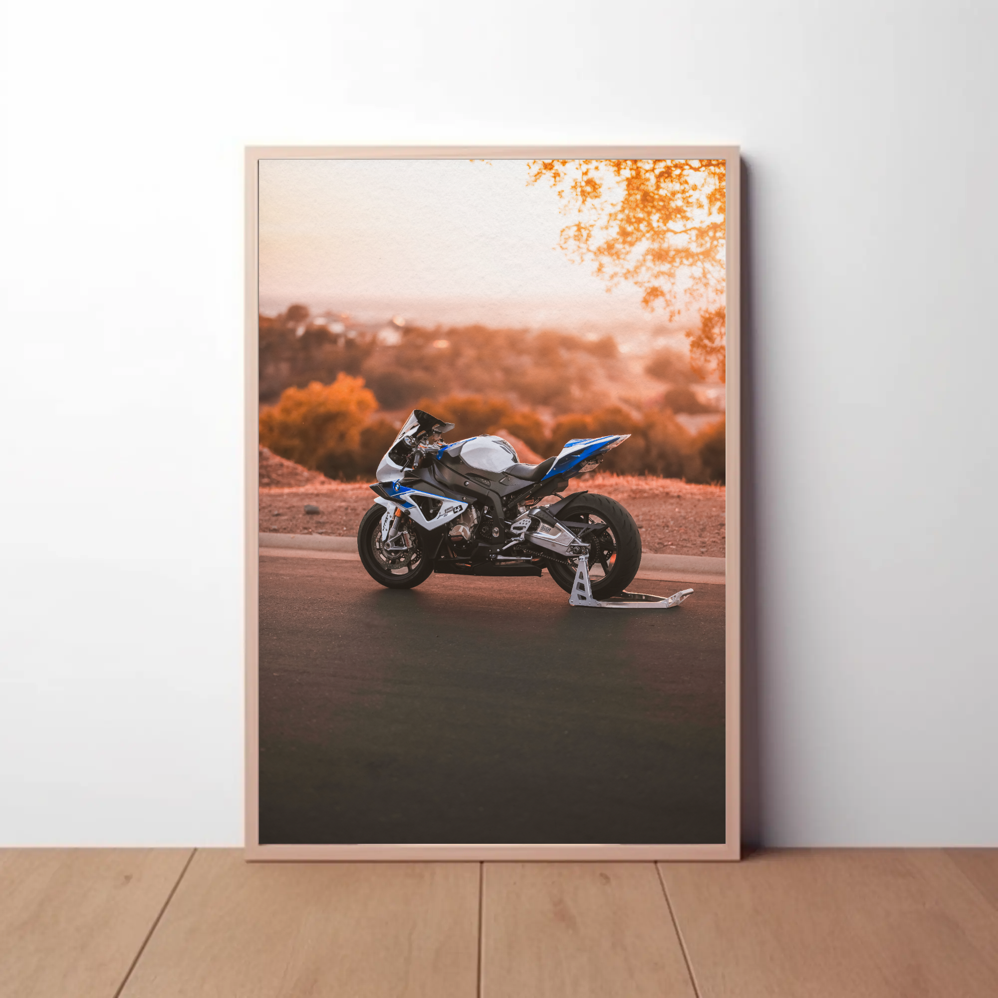 BMW S1000RR HP4 Motorcycle Poster #006 - Throttle Designs