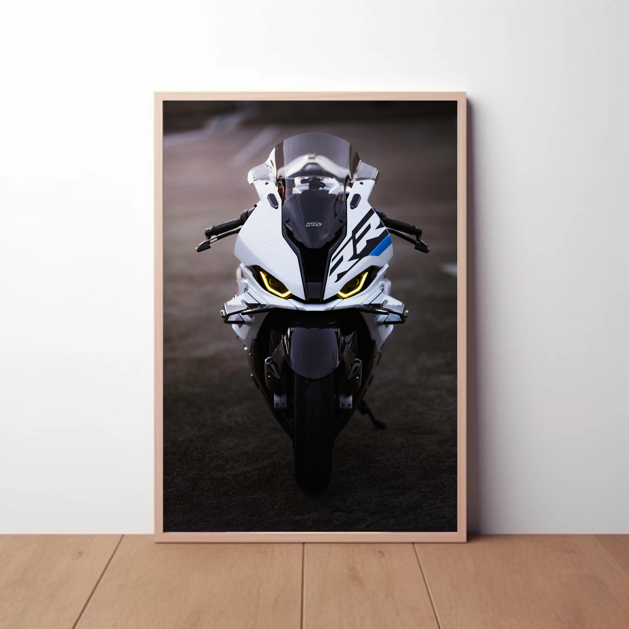 BMW S1000RR Drag Spec Motorcycle Poster #002 - Throttle Designs