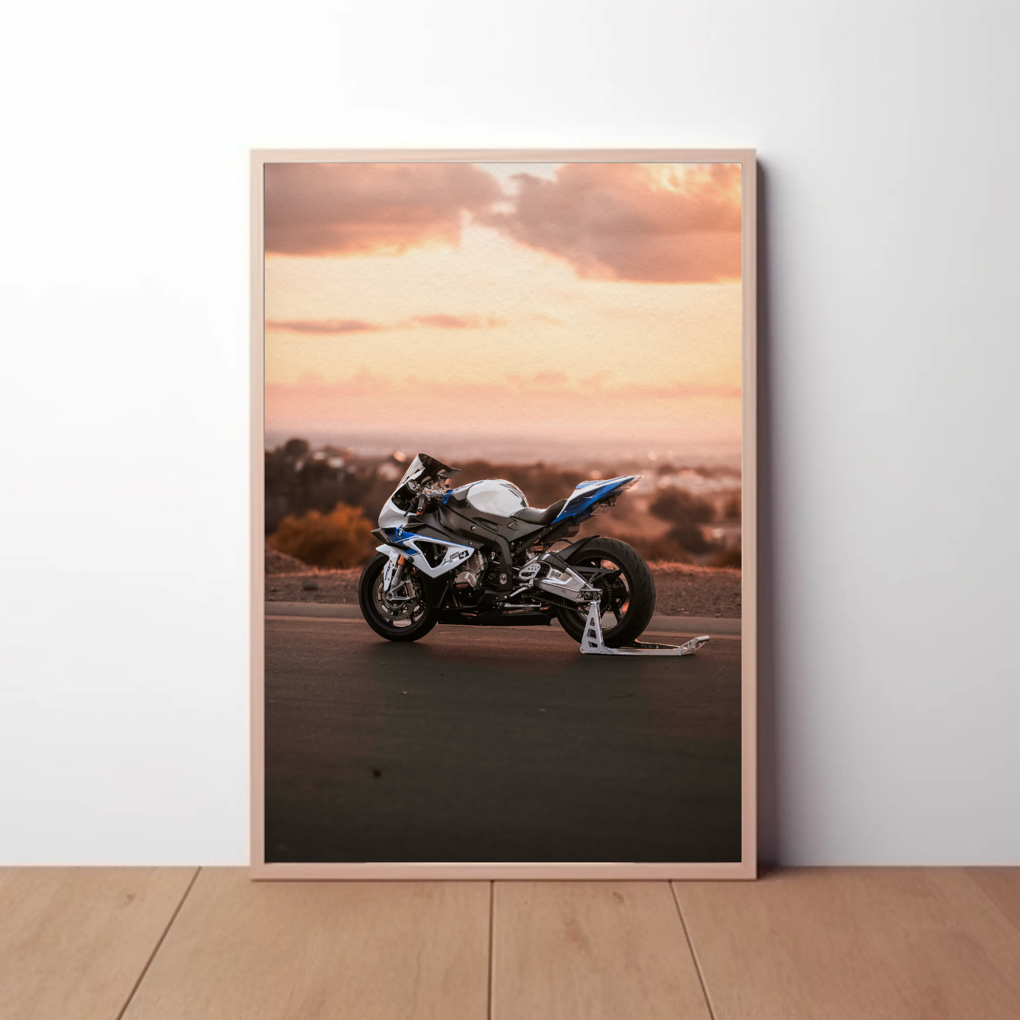 BMW S1000RR HP4 Motorcycle Poster #008 - Throttle Designs