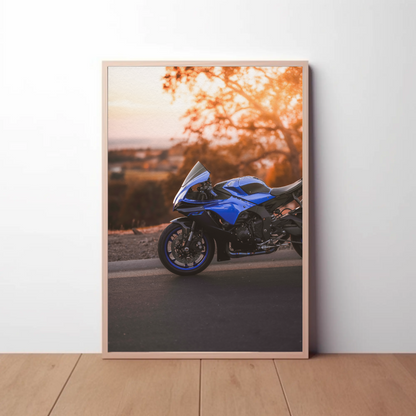 Yamaha R1 Motorcycle Poster #002 - Throttle Designs