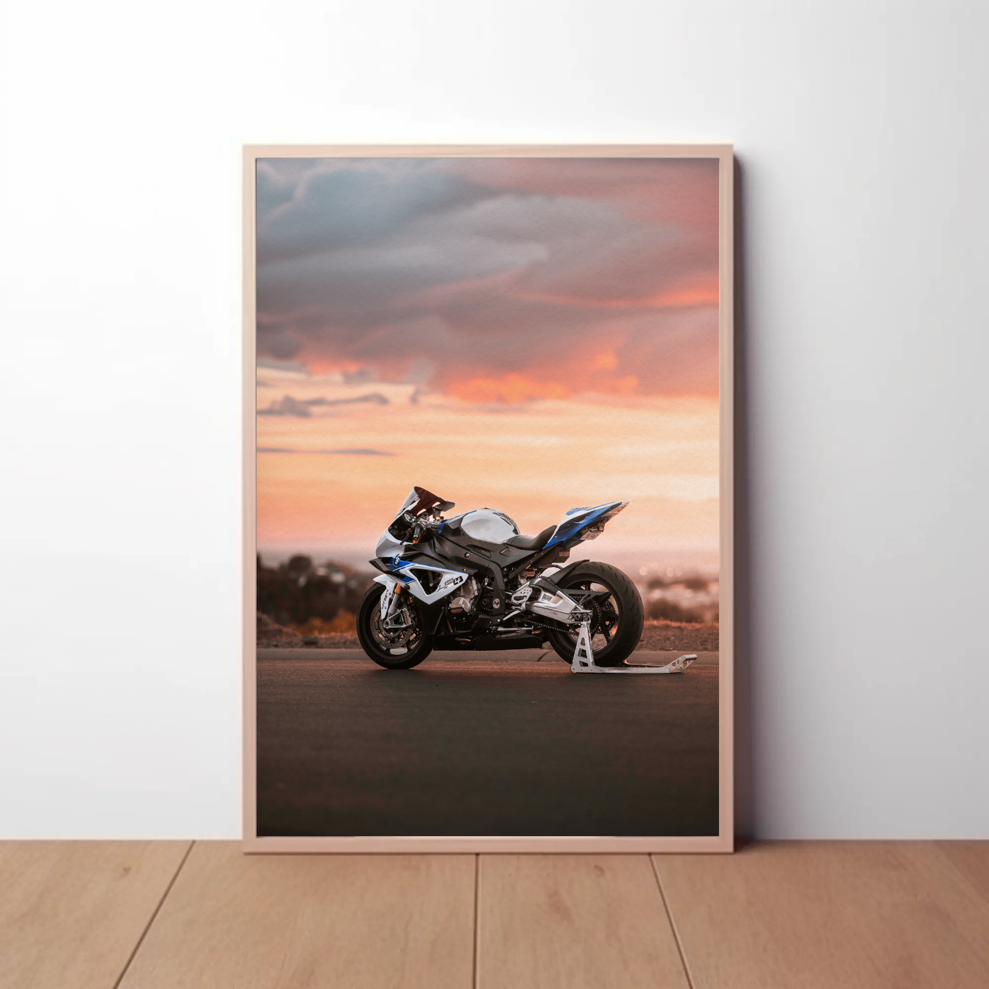 BMW S1000RR HP4 Motorcycle Poster #003 - Throttle Designs